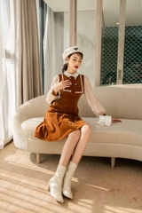 Váy cổ đức đáp ngực