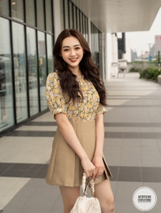 Chân váy xếp súp dáng xòe