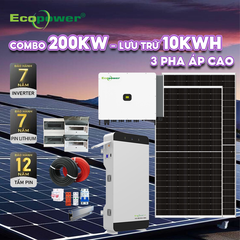 Hệ thống điện năng lượng mặt trời hòa lưới 200KWP 3 pha - lưu trữ 10KWH áp cao