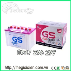 Ắc quy ô tô GS nước 12v-75Ah (75D31R)