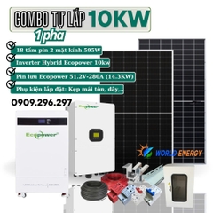 COMBO TỰ LẮP HỆ HOÀ LƯỚI LƯU TRỮ (HYBRID) 10KW (Combo 03)