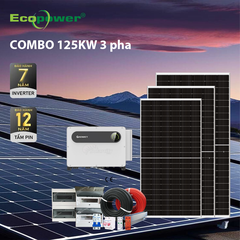 Hệ thống điện mặt trời hòa lưới 125KW 3 pha tự lắp