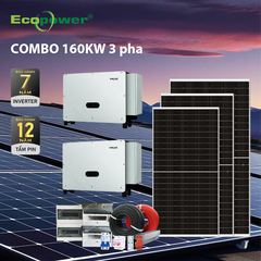 Hệ thống điện mặt trời hòa lưới 160KW 3 pha tự lắp