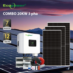 Hệ thống điện mặt trời hòa lưới 3 pha 20KW tự lắp