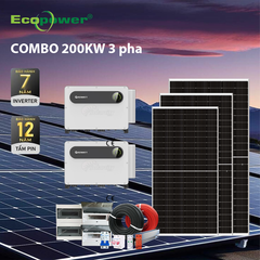 Hệ thống điện mặt trời hòa lưới 200KW 3 pha tự lắp