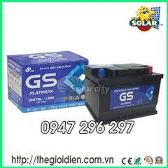 Ắc quy ô tô GS khô 12v-70Ah (DIN70L) cọc thụt
