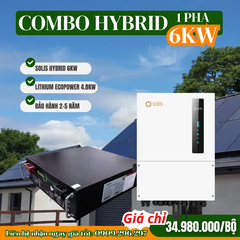 Hệ thống điện năng lượng mặt trời Hybrid 6kw (combo 02)
