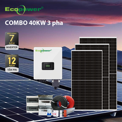 Hệ thống điện mặt trời hòa lưới 3 pha 40KW tự lắp