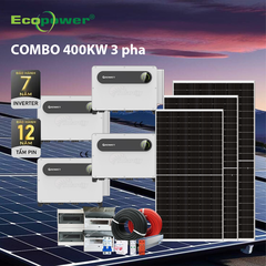 Hệ thống điện mặt trời hòa lưới 400KW 3 pha tự lắp