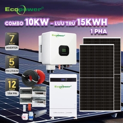 Hệ thống điện năng lượng mặt trời hòa lưới 10KWP - lưu trữ 15KWH
