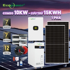Hệ thống điện năng lượng mặt trời hòa lưới 10KWP - lưu trữ 15KWH