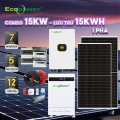 Hệ thống điện năng lượng mặt trời hòa lưới 15KWP - lưu trữ 15KWH