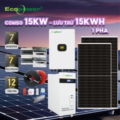 Hệ thống điện năng lượng mặt trời hòa lưới 15KWP - lưu trữ 15KWH