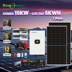 Hệ thống điện năng lượng mặt trời hòa lưới 15KWP - lưu trữ 5KWH