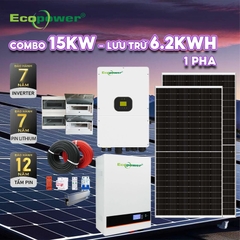 Hệ thống điện năng lượng mặt trời hòa lưới 15KWP - lưu trữ 6.2KWH