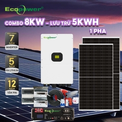 Hệ thống  điện năng lượng mặt trời hoà lưới 8KWP - lưu trữ 5KWH