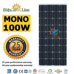 Tấm pin mặt trời Mono 100W WorldEnergy