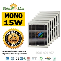 Tấm pin mặt trời Mono 15W WorldEnergy