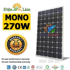 Tấm pin mặt trời Mono 270W WorldEnergy