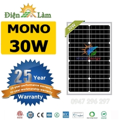 Tấm pin mặt trời Mono 30W WorldEnergy