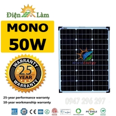 Tấm pin mặt trời Mono 50W WorldEnergy