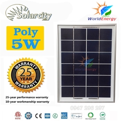 Tấm pin mặt trời Poly 5W SolarCity