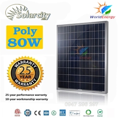Tấm pin mặt trời Poly 80W SolarCity