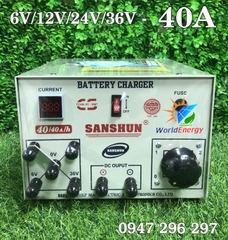 Sạc ắc quy Sanshun 40A - 6V/12V/24V/36V