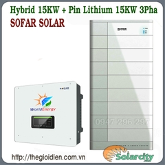 Hệ thống hòa lưới, lưu trữ 15KW 3pha