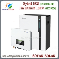 Hệ thống hòa lưới, lưu trữ 5KW (combo 02)
