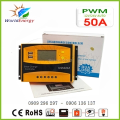 Bộ Điều Khiển Sạc Solar PWM 50A LCD