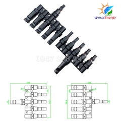 Jack kết nối MC4 5T 5 vào 1