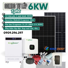 COMBO TỰ LẮP HỆ HOÀ LƯỚI LƯU TRỮ (HYBRID) 6KW (Combo 03)