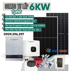 COMBO TỰ LẮP HỆ HOÀ LƯỚI LƯU TRỮ (HYBRID) 6KW (Combo 02)