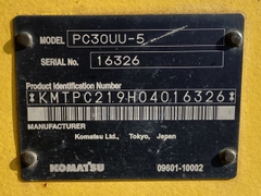 Komatsu PC30UU-5 16326