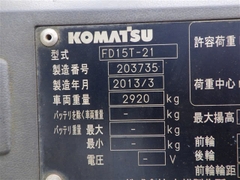 Komatsu FD15T-21/203735