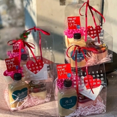 Set mousse + hoa và trà sữa