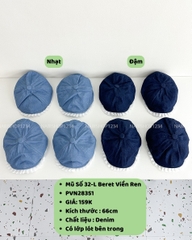 Mũ Số 32-L Beret Viền Ren