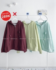 (S30K) Áo Khoác Số 127-B Hoodie Zip Trơn QC