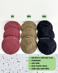 (S20%) Mũ Số 31-L Nồi Kaki Trơn