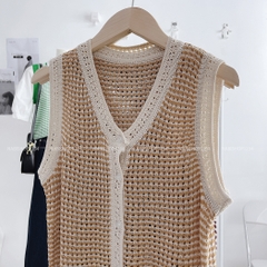 (SC99K) Áo Len Số 1-A Gile Len Móc 80x43