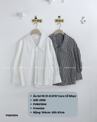 (S50%) Áo Sơ Mi Số 31-D 6737 Caro Cổ Nhọn 104/67