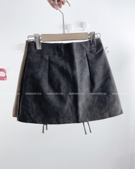 (S50%) Chân Váy Số 64-A 6650 Da 2 Túi Dây Kéo