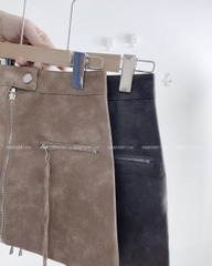 (S50%) Chân Váy Số 64-A 6650 Da 2 Túi Dây Kéo