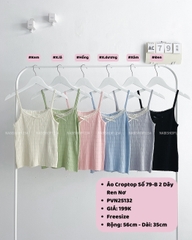 (SC99K) Áo Croptop Số 79-B 2 Dây Ren Nơ