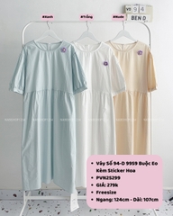 (S50%) Váy Số 94-D 9959 Buộc Eo Kèm Sticker Hoa