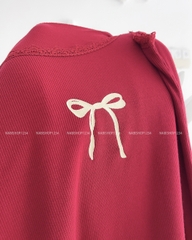 (SC99K) Áo Croptop Số 89-D 3 Lỗ Ren In Nơ