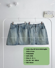 Chân Váy Số 123-D 8155 Ngắn Chữ A Trơn
