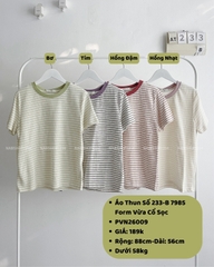 Áo Thun Số 233-B 7985 Form Vừa Cổ Sọc