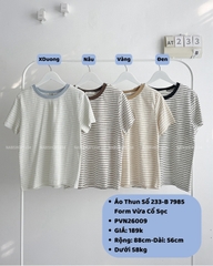 Áo Thun Số 233-B 7985 Form Vừa Cổ Sọc
